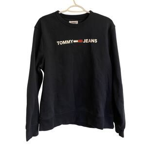 Tommy Jeans Navy Sweatshirt Sz M Warm Cotton Blend Cozy